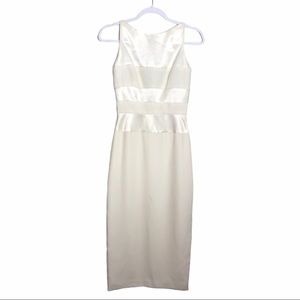 Vintage Caché White High Neck Sheath Dress Wedding